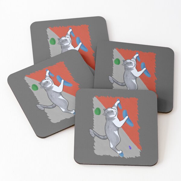 Item preview, Bouldering cat on wall designed and sold by Johka.