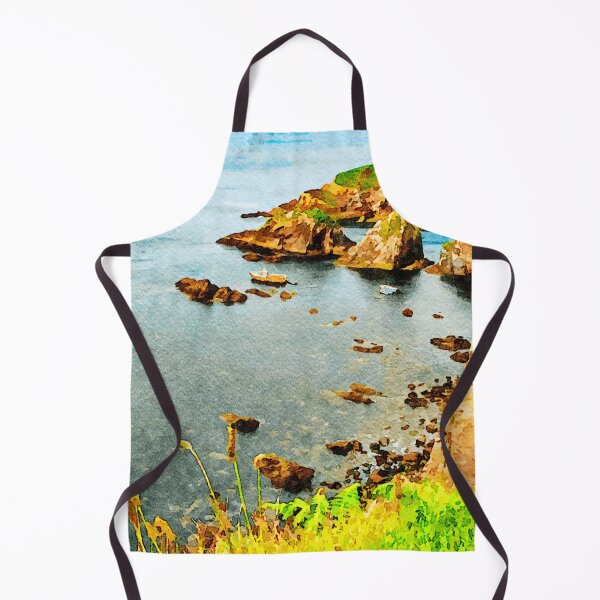Item preview, Vibrant watercolor painting of Dunmore Head's stunning coastal landscape in Ireland designed and sold by GestaltImagery.
