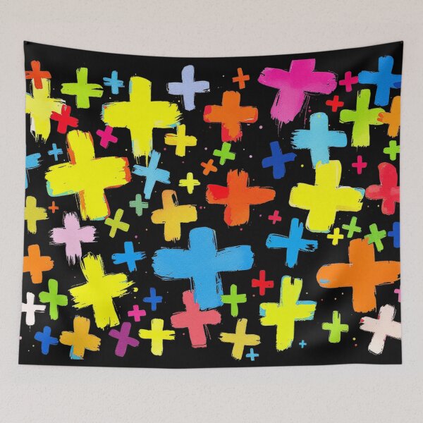 Item preview, Colorful Abstract Cross Pattern – Watercolor Design designed and sold by MysticArtisan.