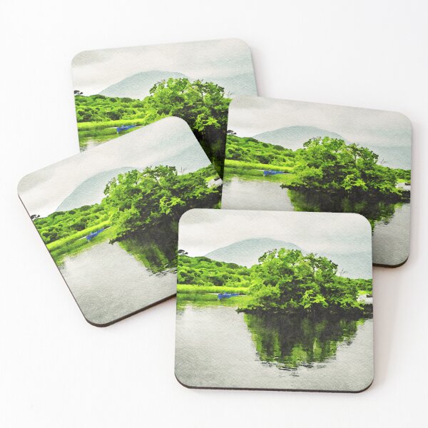 Item preview, Watercolor landscape of Lough Leane in County Kerry, Ireland. designed and sold by GestaltImagery.