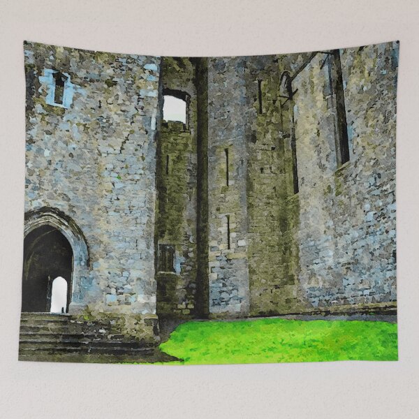 Item preview, Watercolor depiction of the historic Rock of Cashel in Ireland designed and sold by GestaltImagery.