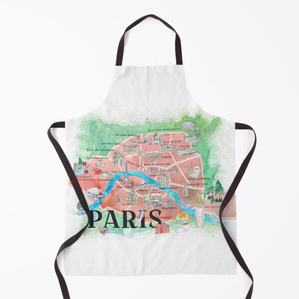 Item preview, Paris France City of Love Magazine Illustrated Travel Ads Favorite Touristic Highlights designed and sold by artshop77.
