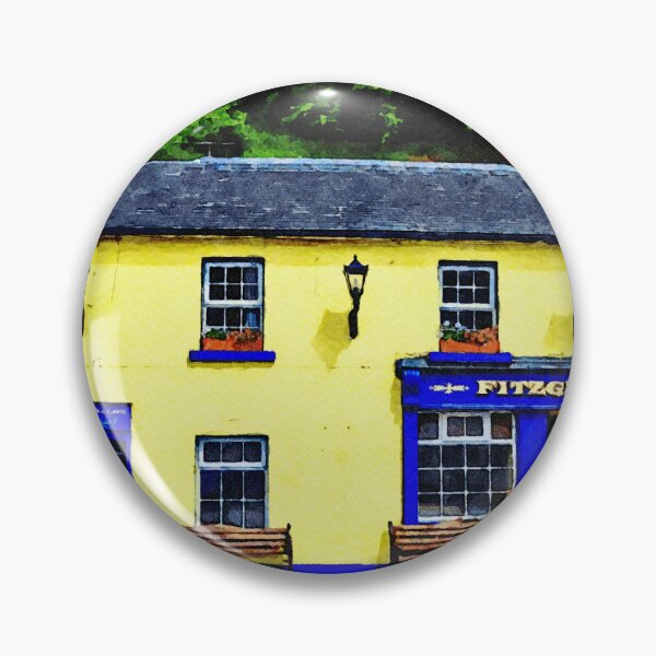 Item preview, Charming watercolor painting of Fitzgerald's pub in Avoca, Ireland designed and sold by GestaltImagery.
