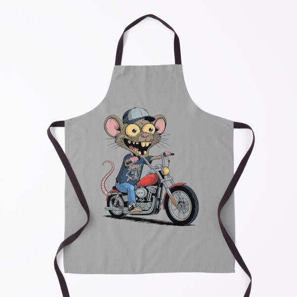 Item preview, Funny Cartoon Rat Riding a Motorcycle - Cool Biker Animal Art designed and sold by love3617.