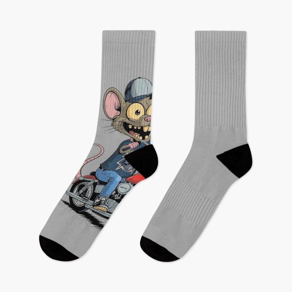 Item preview, Funny Cartoon Rat Riding a Motorcycle - Cool Biker Animal Art designed and sold by love3617.