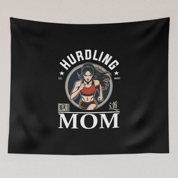 Item preview, Hurdling Mom – The Hurdler & Sporty Mom designed and sold by RetroMaritalArt.