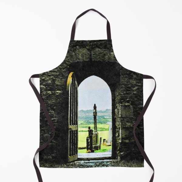 Item preview, Watercolor view through an arched doorway at Rock of Cashel, Ireland designed and sold by GestaltImagery.