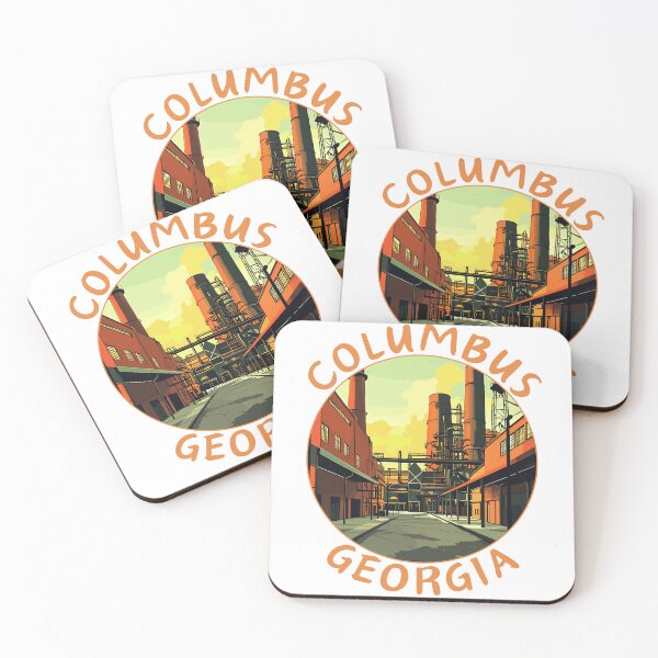 Item preview, Columbus in Georgia USA Retro Travel Art Badge designed and sold by MaateoDesign.