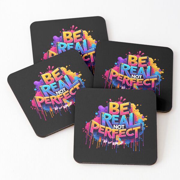 Item preview, Be Real Not Perfect – Graffiti Inspirational Quote designed and sold by artedigital99.