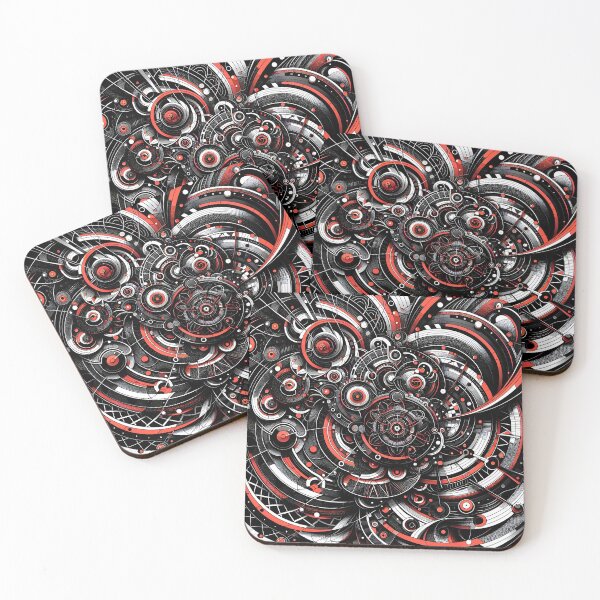 Item preview, Black & Red Abstract Design designed and sold by Alessei.