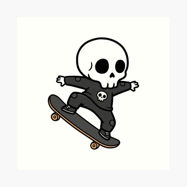 Item preview, Cartoon Death Skateboarding designed and sold by cc_art.