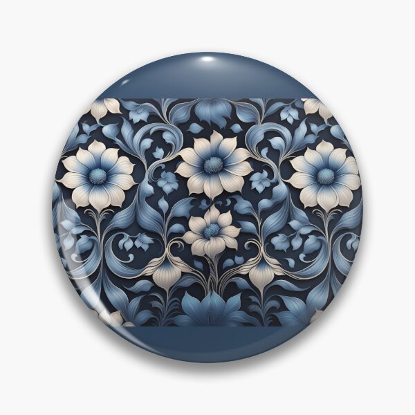 Item preview, Blue and Black Floral Rows designed and sold by elizabethdancer.