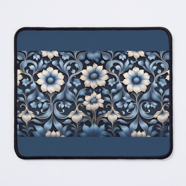 Item preview, Blue and Black Floral Rows designed and sold by elizabethdancer.