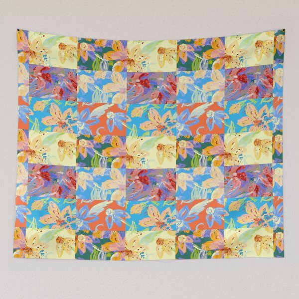 Item preview, Impressionist Flowers Quilt Patchwork t designed and sold by Sharon Schwalbe.