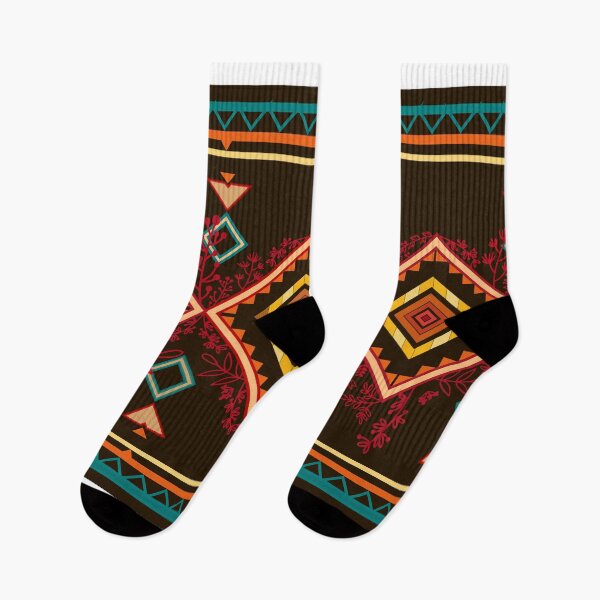 Item preview, NATIVE AMERICAN PATTERN DESIGN ETHNIC REDS PLANTS designed and sold by Coreland River.