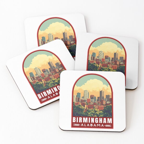 Item preview, Birmingham in Alabama USA Vintage Travel Art Landscape designed and sold by MaateoDesign.