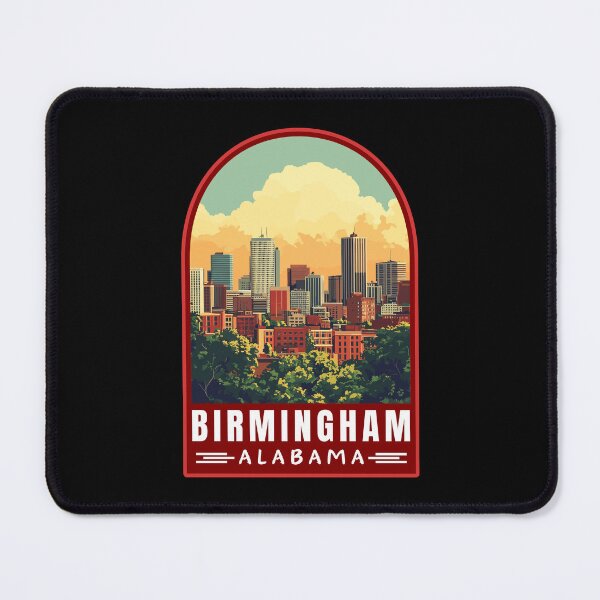 Item preview, Birmingham in Alabama USA Vintage Travel Art Landscape designed and sold by MaateoDesign.