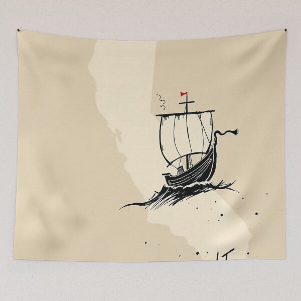Item preview, California – Satirical Minimalist Illustration designed and sold by SparkyBamBam.