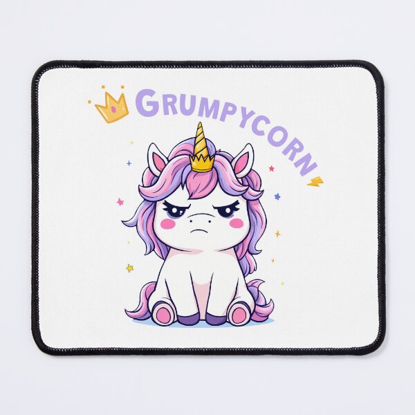 Item preview, Funny Unicorn Grumpycorn – Cute and Sarcastic Rainbow Unicorn designed and sold by Dot1001.
