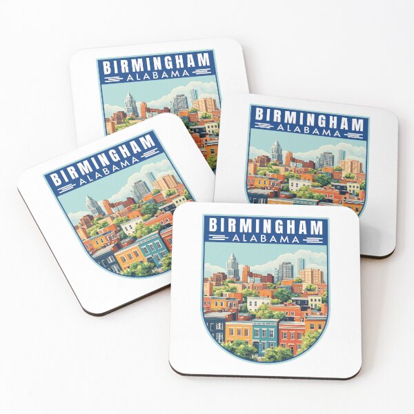 Item preview, Birmingham in Alabama USA Retro Travel Art Emblem designed and sold by MaateoDesign.