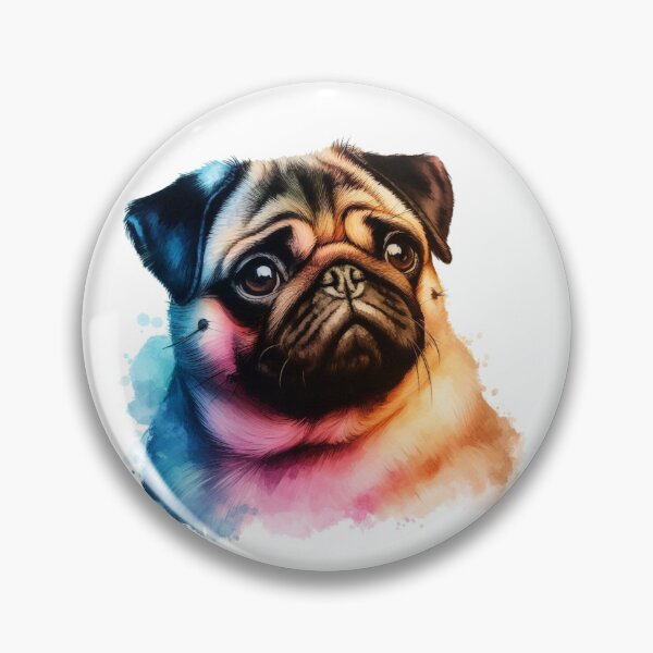 Item preview, Pug Watercolor Portrait designed and sold by MaedK.