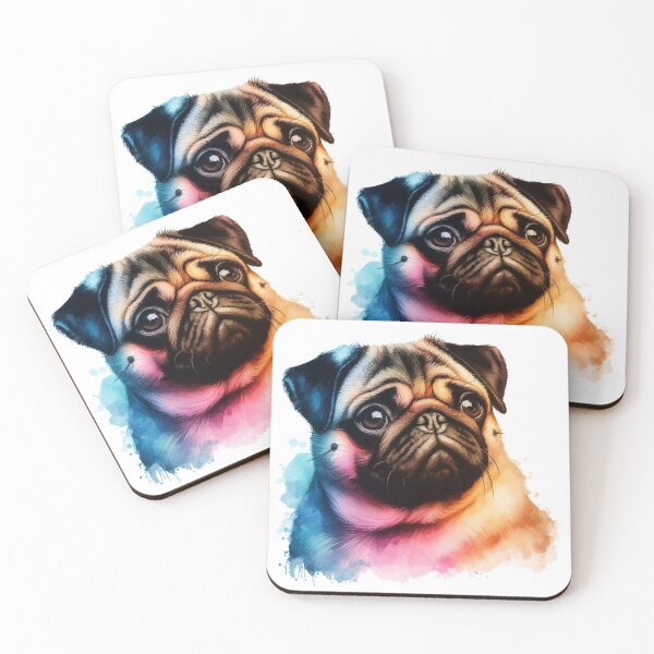 Item preview, Pug Watercolor Portrait designed and sold by MaedK.