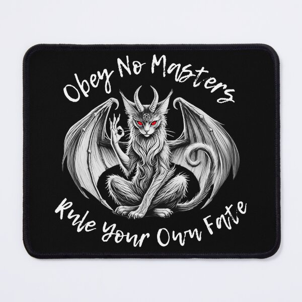 Item preview, Obey No Masters – Baphomet Cat designed and sold by sekrecja.
