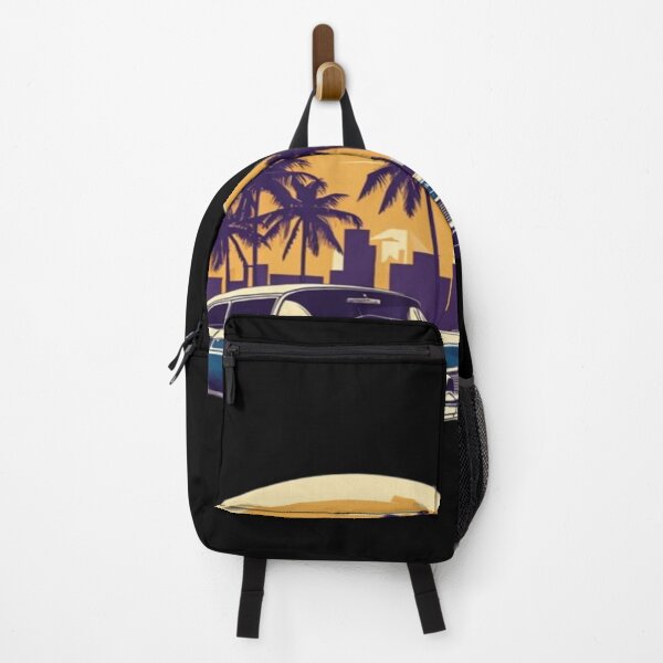 Item preview, Vintage Indie Road Trip – Retro Classic Car & Sunset Palm Trees designed and sold by TulipsArtDesigns .