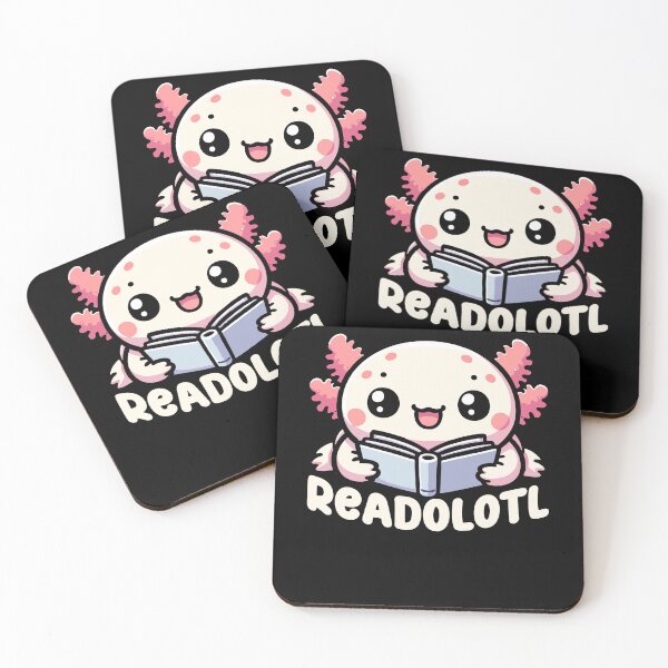 Item preview, Funny Cute Axolotl Reading Bookworm Kawaii Nerdy designed and sold by PrintCrafting.