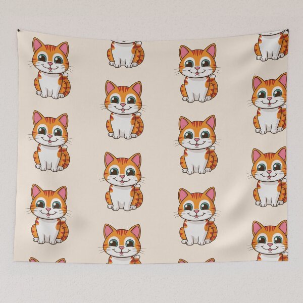Item preview, Cute smile cat kitten happy animal portrait cool designed and sold by anrecat.