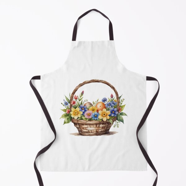 Item preview, Watercolor Easter Basket with Flowers designed and sold by silviaol.