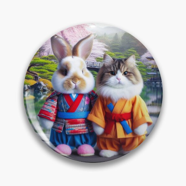Item preview, Samurai Cat and Rabbit designed and sold by Dogandesighn.