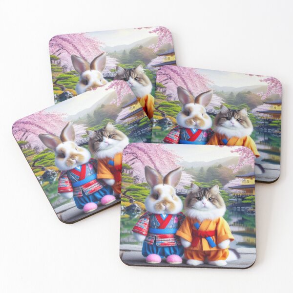 Item preview, Samurai Cat and Rabbit designed and sold by Dogandesighn.