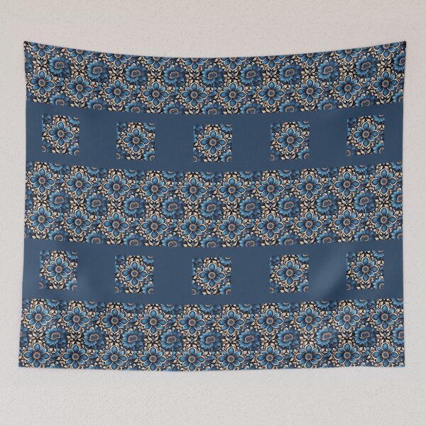 Item preview, Blue and Black Boho Tiles designed and sold by elizabethdancer.