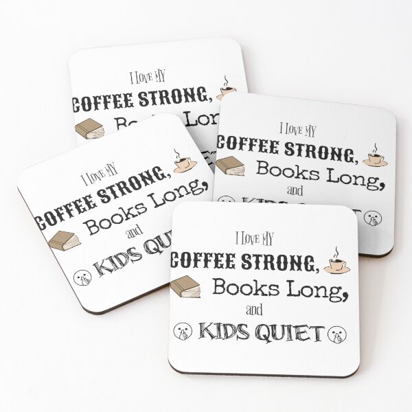Artikelvorschau, Liebt starken Kaffee, lange Bücher und ruhige Kinder entworfen und verkauft von KTDesigns321.