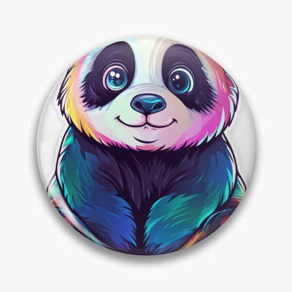 Item preview, Colorful Adorable Panda designed and sold by NicolasGlowArt.