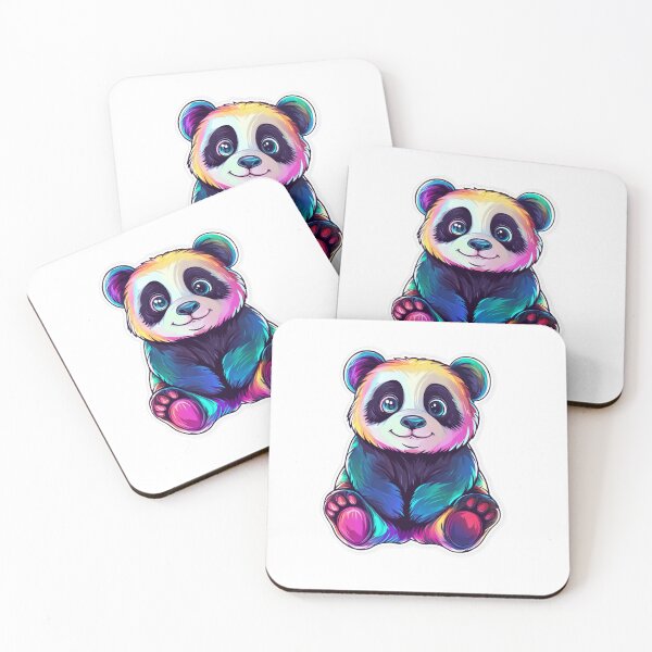 Item preview, Colorful Adorable Panda designed and sold by NicolasGlowArt.