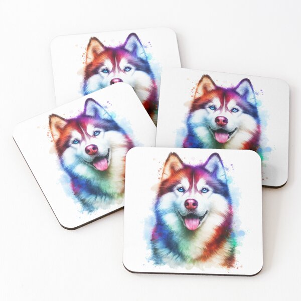 Item preview, Siberian Husky Watercolor Portrait designed and sold by MaedK.