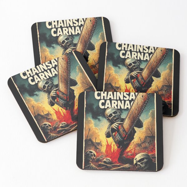 Item preview, Retro Skeleton Horror Monster T-Shirt – 70s & 80s Hammer Horror Inspired Design with Zombies, Chainsaw, and Devil Aesthetic designed and sold by blackdoggdesign.