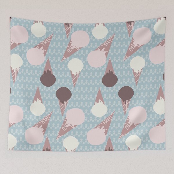 Item preview, Ice Cream Vanilla Strawberry Chocolate Pattern designed and sold by Dreambigdigital.