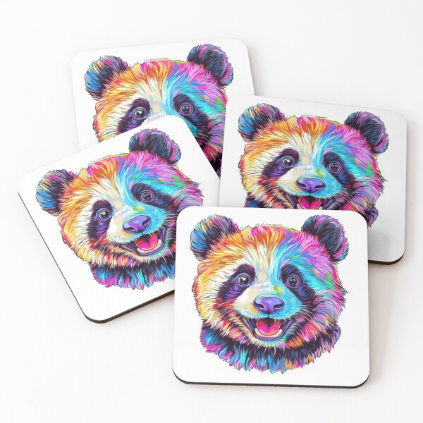 Item preview, Colorful Panda Portrait designed and sold by NicolasGlowArt.