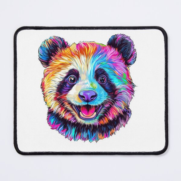 Item preview, Colorful Panda Portrait designed and sold by NicolasGlowArt.