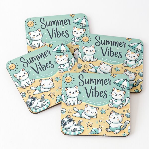 Item preview, cats and summer vibes designed and sold by ascysko.