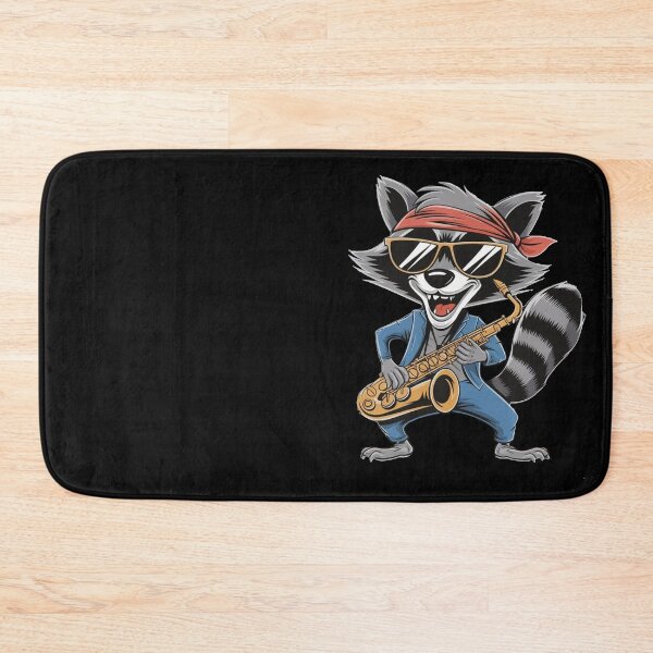 Item preview, Crazy raccoon playing saxophone designed and sold by A-Szczesniak.