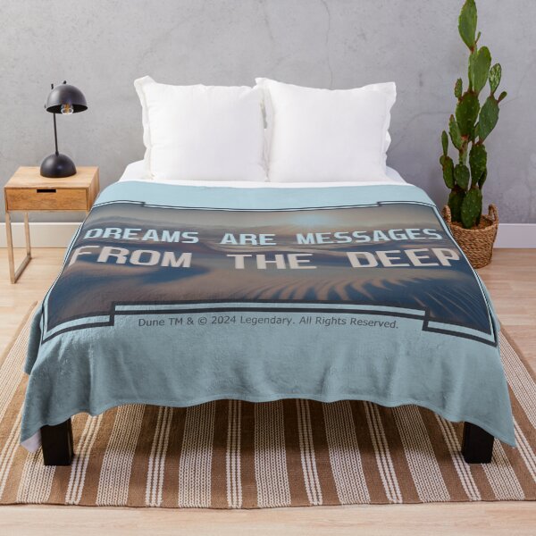 Item preview, DUNE. Dreams Are Messages From The Deep (light blueish gray background) designed and sold by bekksa.