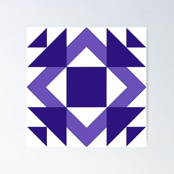 Item preview, Spring Quilt Block, Purple Geometric Spring Vibes,  designed and sold by Sole-e-Vento-Studio.
