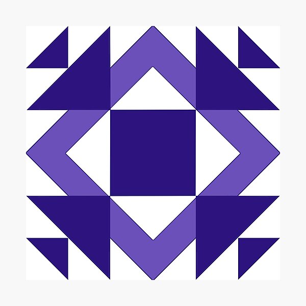 Item preview, Spring Quilt Block, Purple Geometric Spring Vibes,  designed and sold by Sole-e-Vento-Studio.