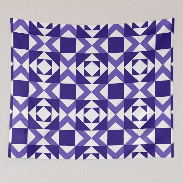 Item preview, Spring Quilt Block, Purple Geometric Spring Vibes,  designed and sold by Sole-e-Vento-Studio.