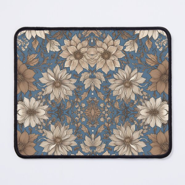 Item preview, Blue and Brown Floral Mandala designed and sold by elizabethdancer.