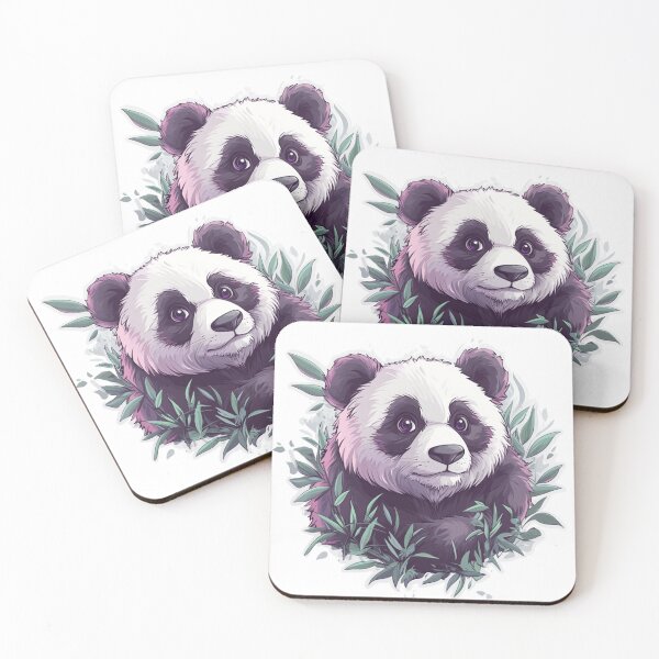 Item preview, Panda in Leaves designed and sold by NicolasGlowArt.